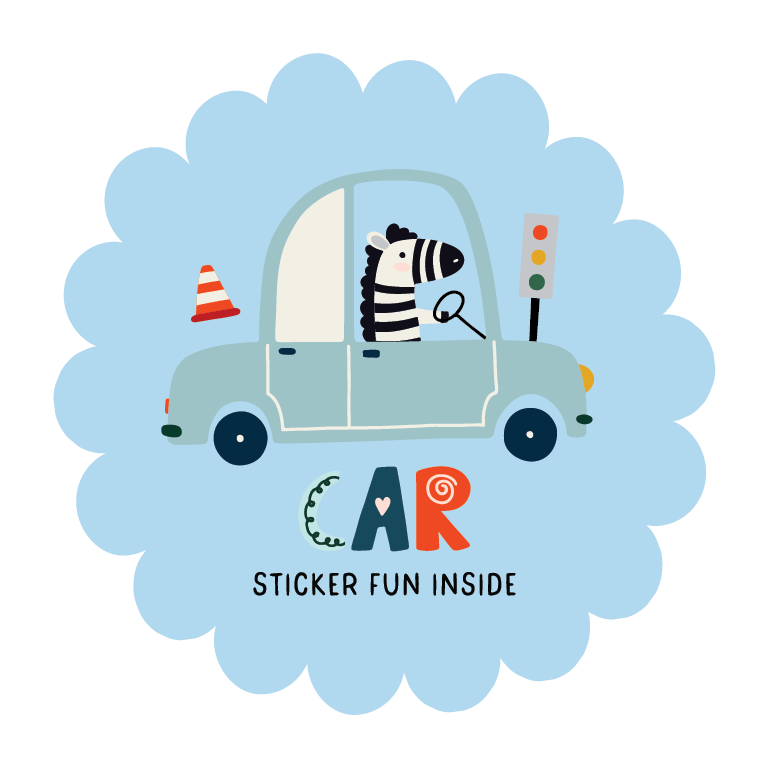 Car 2-Sheet Sticker Pack - Party Bag Filler