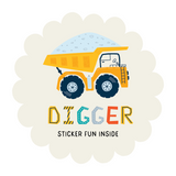 Diggers Sticker Sheet Party Bag Pack