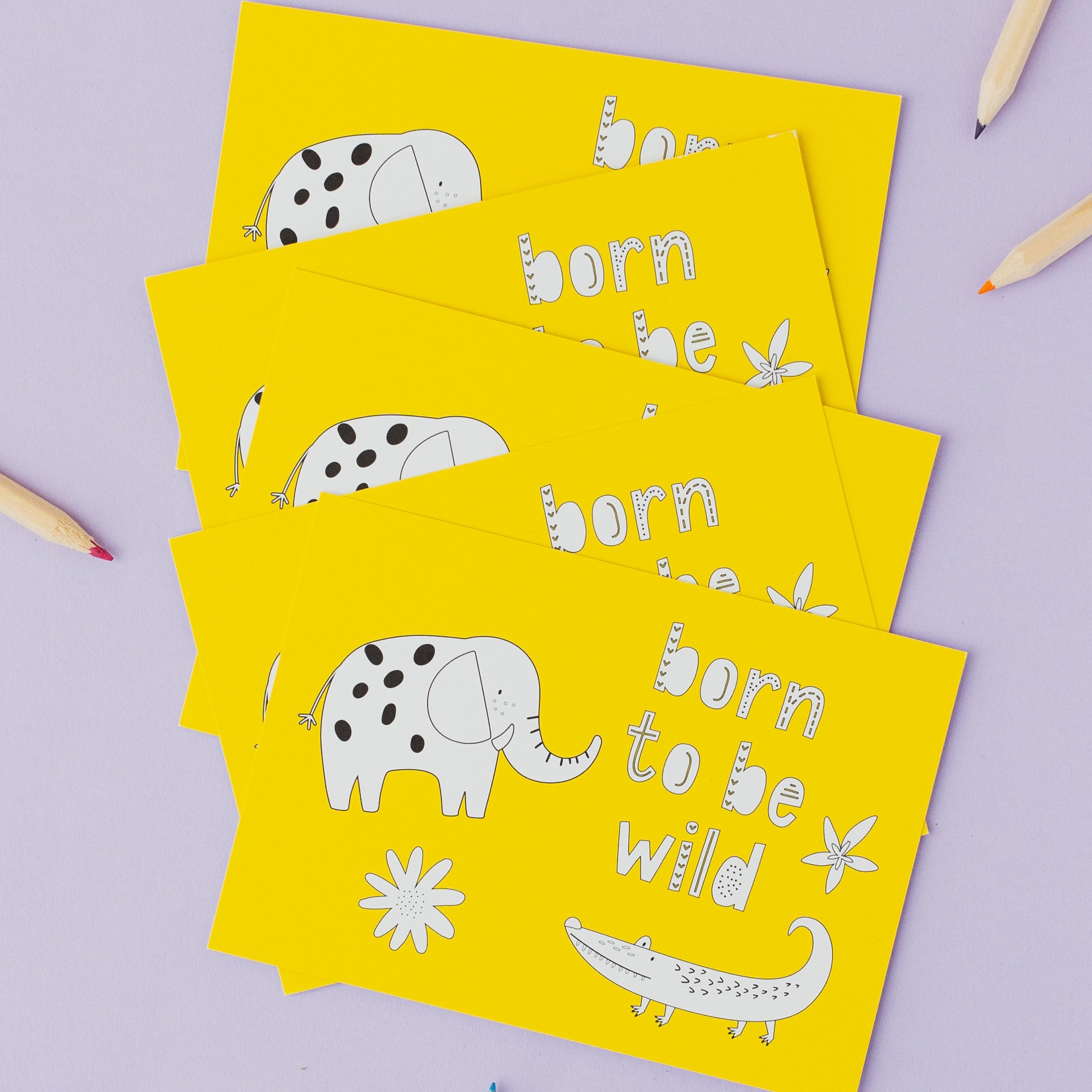 Jungle Colouring Postcards | Party Bag Fillers