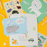 Safari Sticker & Colouring Party Bag Pack