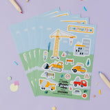 Construction Sticker Sheet | Party Bag Filler
