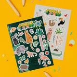 Jungle Sticker & Colouring Party Bag Pack