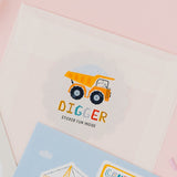 Diggers Sticker Sheet Party Bag Pack