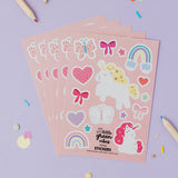 Unicorn Sticker Sheet - Party Bag Filler