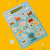 Farm Animals Sticker Sheet Party Bag Pack