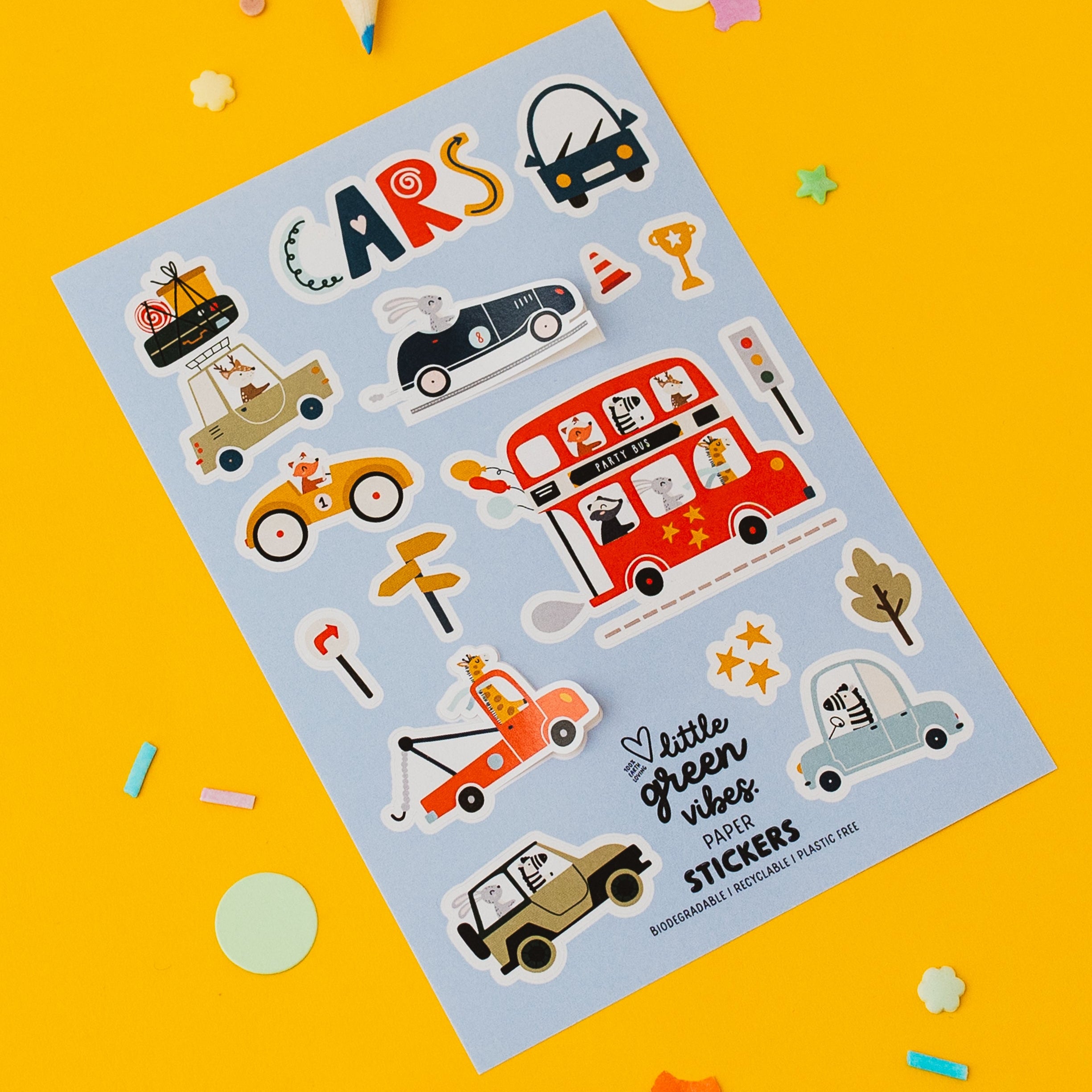 Car Sticker Sheet - Party Bag Filler