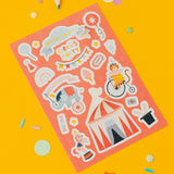 Circus Sticker & Colouring Activity Birthday Card